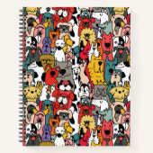 Funny Dogs Notizblock (Vorderseite)