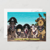 Funny Dogs reden wie ein Piratentag Postkarten (Vorne/Hinten)