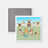 Funny Dogs Rule Magnet (Vorderseite/Rückseite)