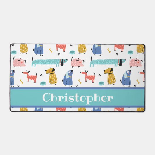 Funny Dogs Schreibtischunterlage (Vorderseite)