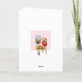 Funny Dogs Valentine for Sweetie Karte (Rückseite)