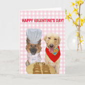 Funny Dogs Valentine for Sweetie Karte (Gelbe Blume)