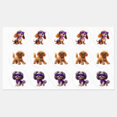 Funny Dogs With Sunglasses Etiketten (Blatt)