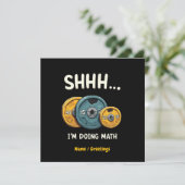 Funny Doing Mathe Weight Lifting Workout Training Einladung (Stehend Vorderseite)