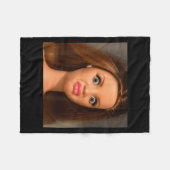 Funny Doll Face Meme Disgusting  Fleecedecke (Vorderseite (Horizontal))