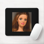 Funny Doll Face Meme Disgusting  Mousepad (Mit Mouse)