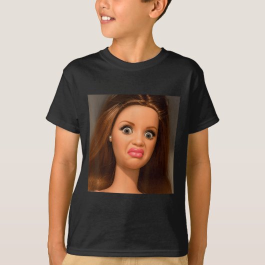 Funny Doll Face Meme Disgusting T-Shirt (Vorderseite)