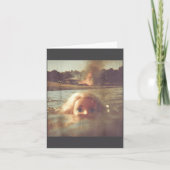 Funny Doll Face Swimming Meme  Karte (Vorderseite)