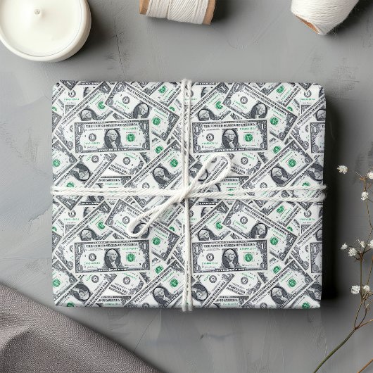 Funny dollar pattern birthday wrapping paper geschenkpapier