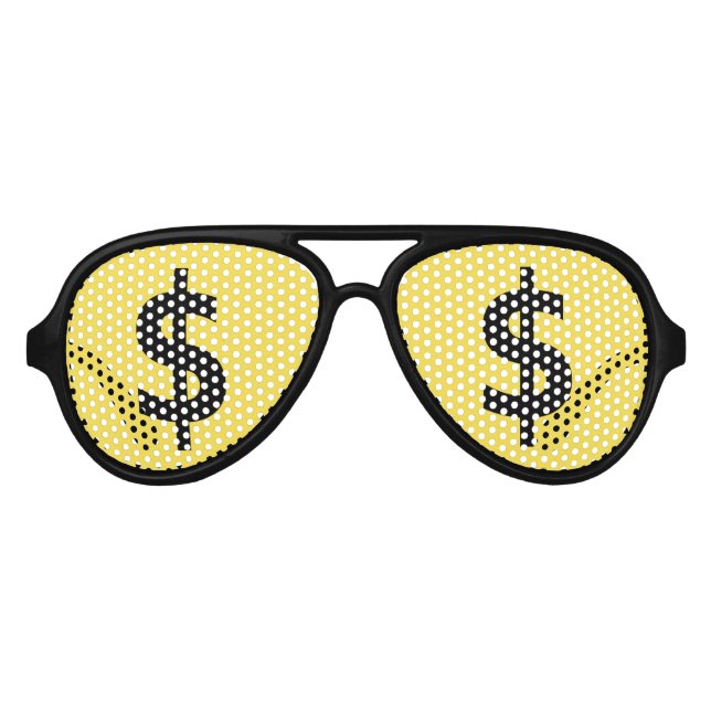 Funny Dollars Shopping Stage Sonnenbrille (Vorderseite)