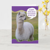 Funny Dolly Llama Birthday Wisdom Karte (Gelbe Blume)