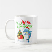 Funny Dolphin Fish Lover Xmas Lighting Dolphin Chr Kaffeetasse (Links)