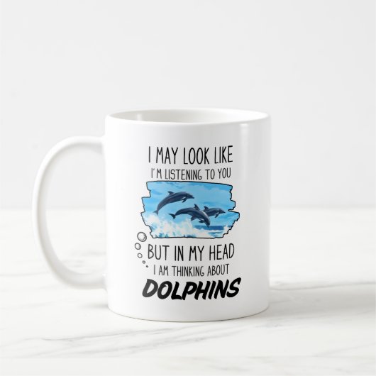 Funny Dolphin Lover Tasse (Links)