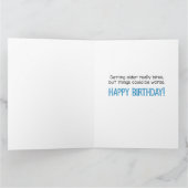 Funny Dolphin Nip und Shark Bite Birthday Karte (Innenseite)