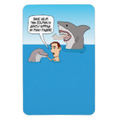 Funny Dolphin Nip und Shark Bite Magnet (Vertikal)
