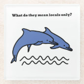 Funny Dolphin Ocean Liebe Waves Untersetzer (Vorderseite)