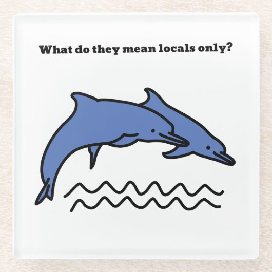 Funny Dolphin Ocean Liebe Waves Untersetzer (Vorderseite)