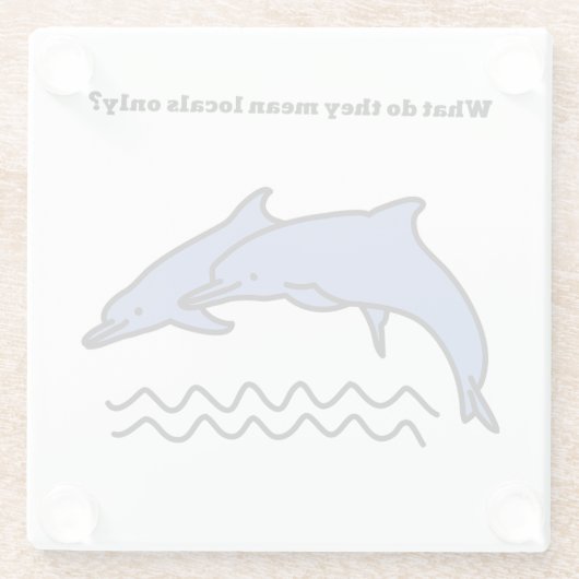 Funny Dolphin Ocean Liebe Waves Untersetzer (Rückseite)