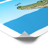 Funny Dolphin, Shark und Sad Alligator Poster (Ecke)