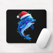 Funny Dolphin Weihnachtsmannmütze Weihnachtsbaum L Mousepad (Mit Mouse)