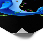 Funny Dolphin Weihnachtsmannmütze Weihnachtsbaum L Poster (Ecke)