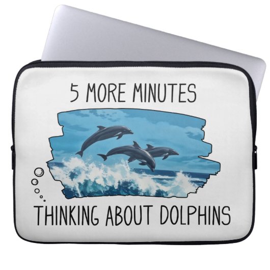 Funny Dolphins Laptop Sleeve (Vorderseite)