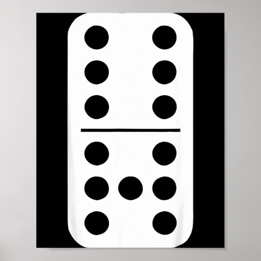 Funny Domino Meme Six Seven Play Strategy Number H Poster (Vorne)