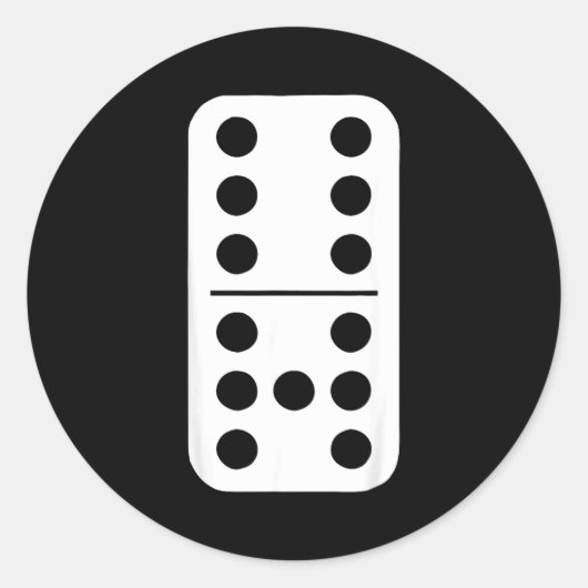 Funny Domino Meme Six Seven Play Strategy Number H Runder Aufkleber (Vorderseite)