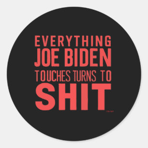 Funny Donald Trump 2024 Alles Joe Biden Touch Runder Aufkleber