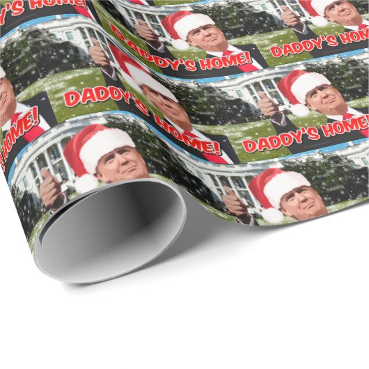 Funny Donald Trump 47 Daddys Zuhause Weihnachten Geschenkpapier (Rolleneckpunkt)