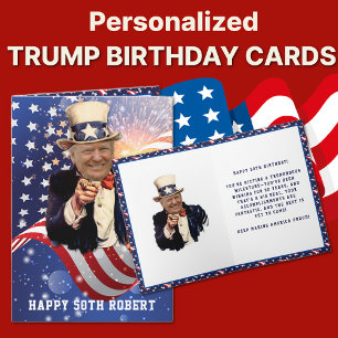 Funny DONALD TRUMP 50. Geburtstagskarte Karte