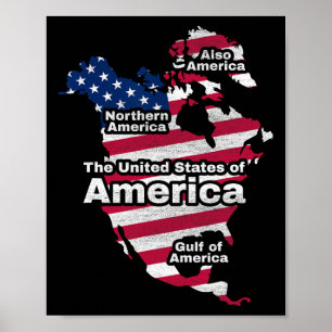 Funny Donald Trump American Flag Kanada Grönland Poster