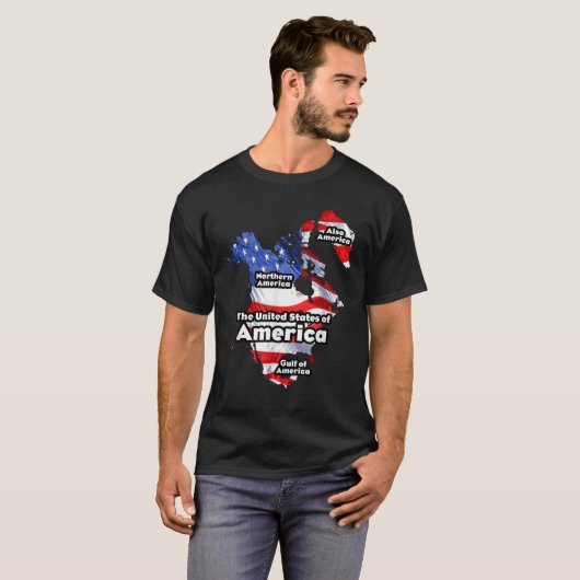 Funny Donald Trump American Flag Kanada Grönland T-Shirt (Vorne ganz)
