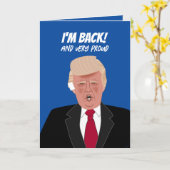 Funny Donald Trump Bandaged Ear Happy Birthday Karte (Gelbe Blume)