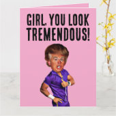 FUNNY DONALD TRUMP BIRTHDAY CARD FÜR SIE KARTE (Gelbe Blume)