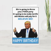 Funny Donald Trump Birthday Karte (Vorderseite)