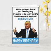 Funny Donald Trump Birthday Karte (Gelbe Blume)