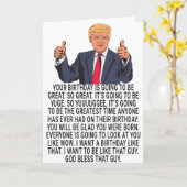Funny Donald Trump Card Geschenk für den Geburtsta Karte (Gelbe Blume)
