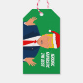 Funny Donald Trump Cartoon zu und von den Geschenk Geschenkanhänger (Vorderseite)