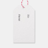 Funny Donald Trump Cartoon zu und von den Geschenk Geschenkanhänger (Rückseite)