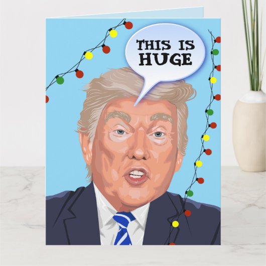 Funny Donald Trump Christmas greeting card Dankeskarte (Vorderseite)
