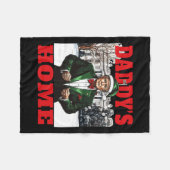 Funny Donald Trump Daddy's Zuhause White House Chr Fleecedecke (Vorderseite (Horizontal))