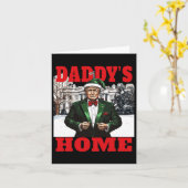 Funny Donald Trump Daddy's Zuhause White House Chr Karte (Gelbe Blume)
