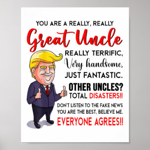 Funny Donald Trump, ein wirklich großer Onkel, Unc Poster
