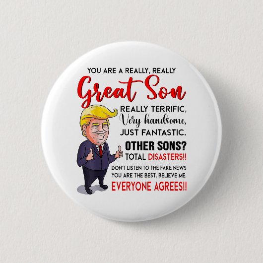 Funny Donald Trump ein wirklich großer Sohn _1 Button (Vorderseite)