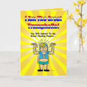 Funny Donald Trump erhält gute Karte (Gelbe Blume)