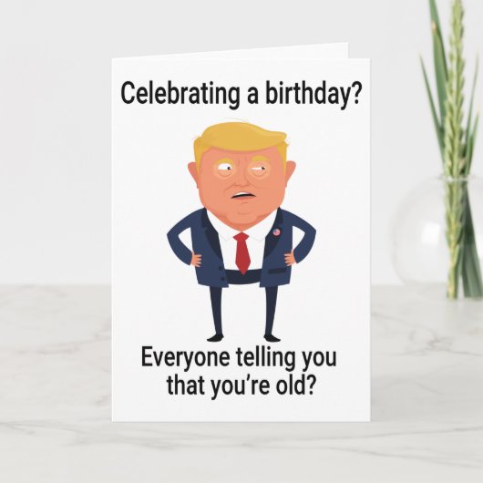 Funny Donald Trump Fake News zum Geburtstag Karte (Vorderseite)