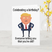 Funny Donald Trump Fake News zum Geburtstag Karte (Gelbe Blume)