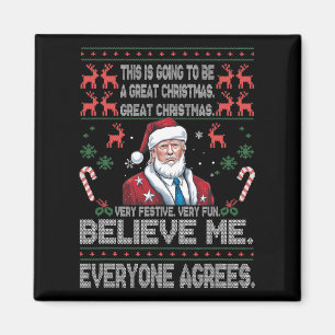 Funny Donald Trump frohe Weihnachten Xmas Pajamas  Magnet