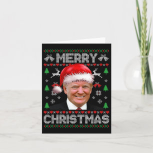Funny Donald Trump frohe Weihnachtsfamilie Ugly Sw Karte